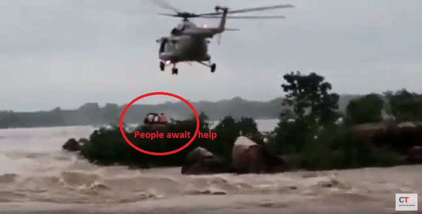 Indian Air Force, Lalitpur, Uttar Pradesh, Flood situation, Rescue mission, Mi17 V5 , Hover, GARUD