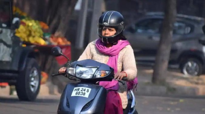 anti pollution, helmet, India