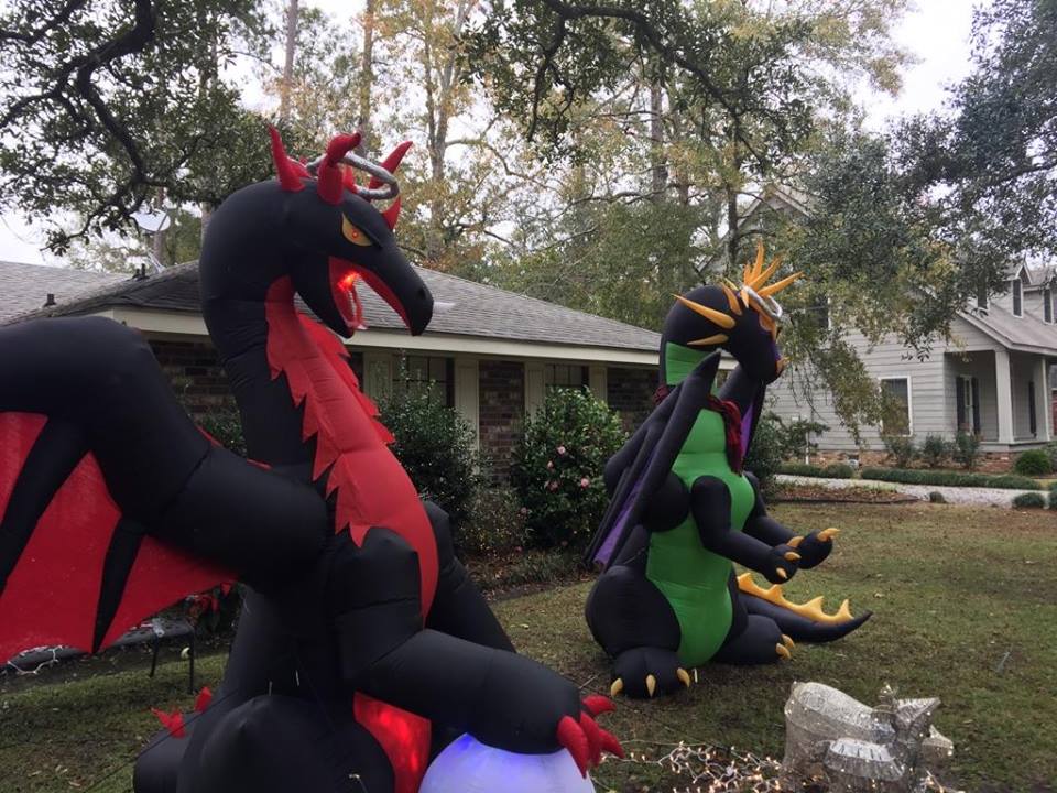 To make Dragons look more appealing to her Christian neighbor, Diana added Halos first.